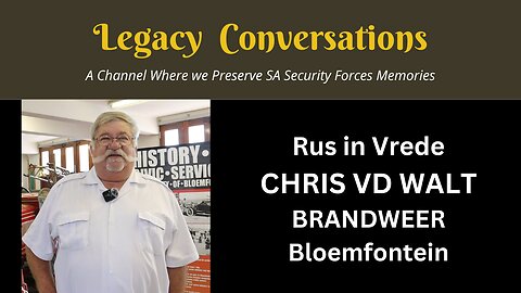 Hulde aan Chris vd Walt - RIV - Brandweer - Bloemfontein