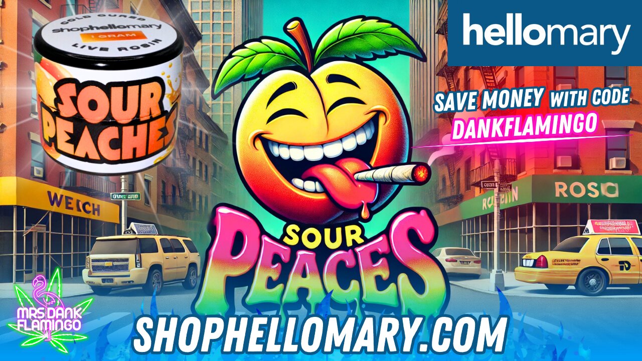 Reviewing Sour Peaches Rosin from Shop Hello Mary! Mrs Dank Flamingo Review!!