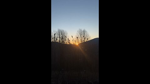 first sunrise after winter