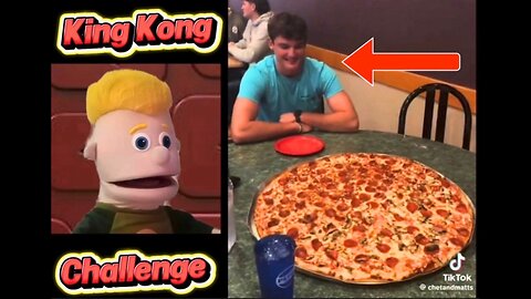 Man Vs Food: Taking on the King Kong Pizza Eating Challenge! 🍕
