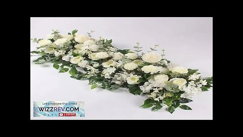 100cm Luxury White Rose Artificial Flower Row Wedding Table Centerpiece Flowers Backdrop Review