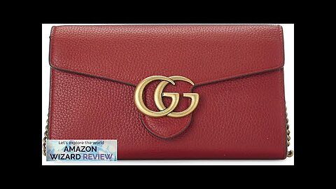 Gucci Pre-Loved Red Leather GG Marmont Wallet On Chain (WOC) Mini RedFrom Gucci's Marmont Review