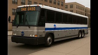 MTA MCi Coach Bus D4500CL SAE D450 grey and white