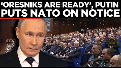 FULL SPEECH: Putin Addresses Army Generals, Confirms Oreshnik Missile Deployment LIVE