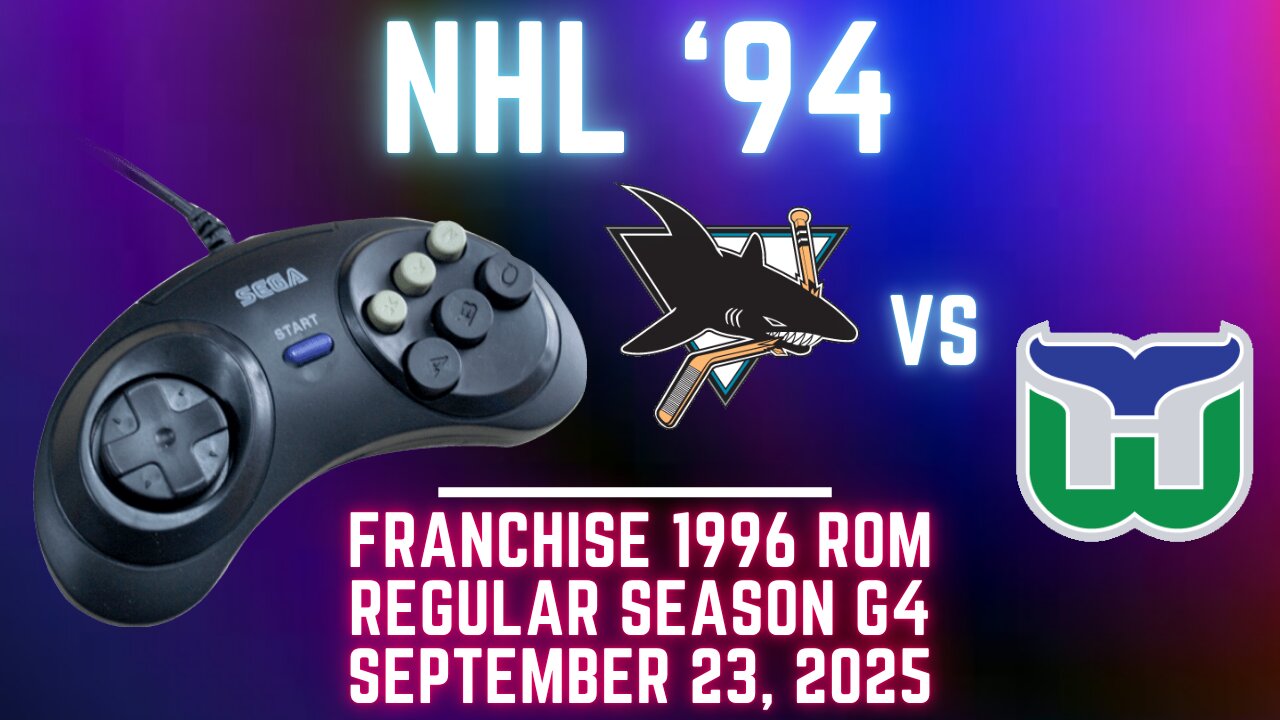 NHL '94 Franchise League (1996) - Sharks (Len) at Whalers (whalers) {Genesis} Game 4