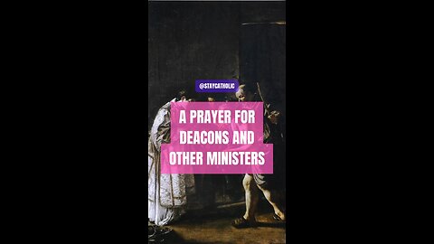 A PRAYER FOR DEACONS & OTHER MINISTERS #TRUTH #JESUS #CHRIST #MARY #JOSEPH #IHS #BIBLE #TRINITY #CA