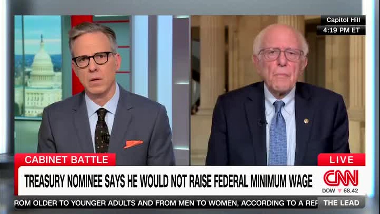 CNN’s Tapper to Bernie Sanders: ‘Have You Seen Any Evidence of Biden Doing Anything About the Oligarchy During His Four Years of Presidency?’