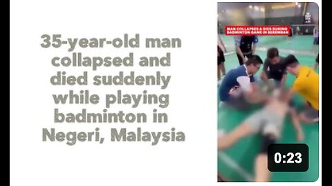 35-year-old man collapsed and died suddenly while playing badminton in Negeri, Malaysia