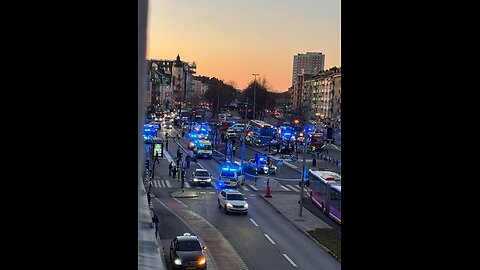 Bus stop in Stockholm, Sweden