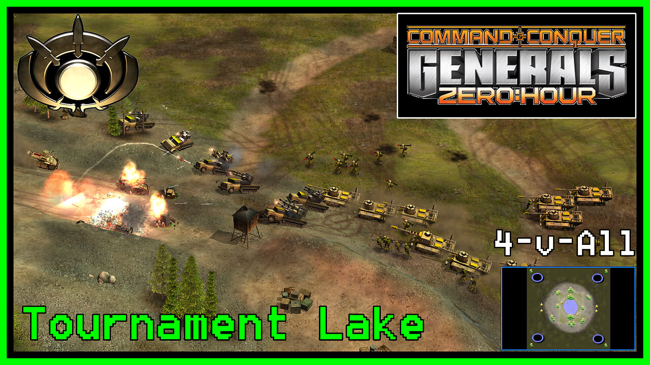 C&C Generals Zero Hour | GLA | 4-for-All | Tournament Lake