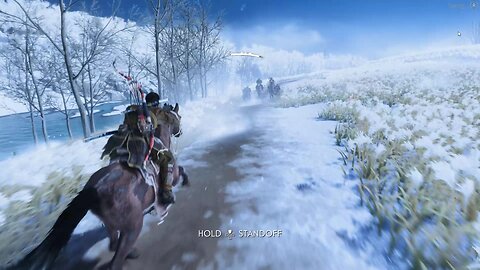Battle92 Jin sakai battles Mogules in White Flower fields Ghost of Tushima