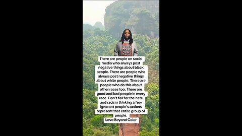 There are people on social media who always post negative things about black people.