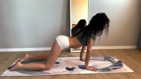 Living room yoga flow