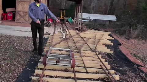 Backyard Railroad Switch built with half my social skills tied behind my back