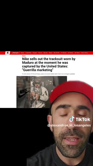 Breaking⛔️Nike sells out the tracksuit worn by Maduro at the moment he was captured by the U.S.