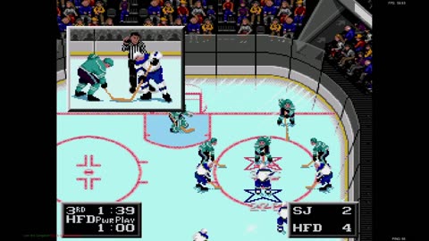 NHL '94 Franchise Mode 1992 Playoffs R1 G5 - Len the Lengend (SJ) at whalers (HAR)