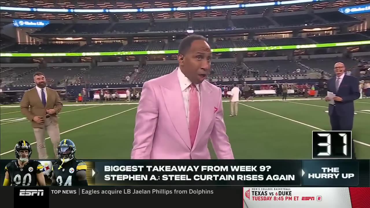 Stephen A. & Ryan on biggest take away from week 9: Bears ascending, JJ leads Vikings def. Lions
