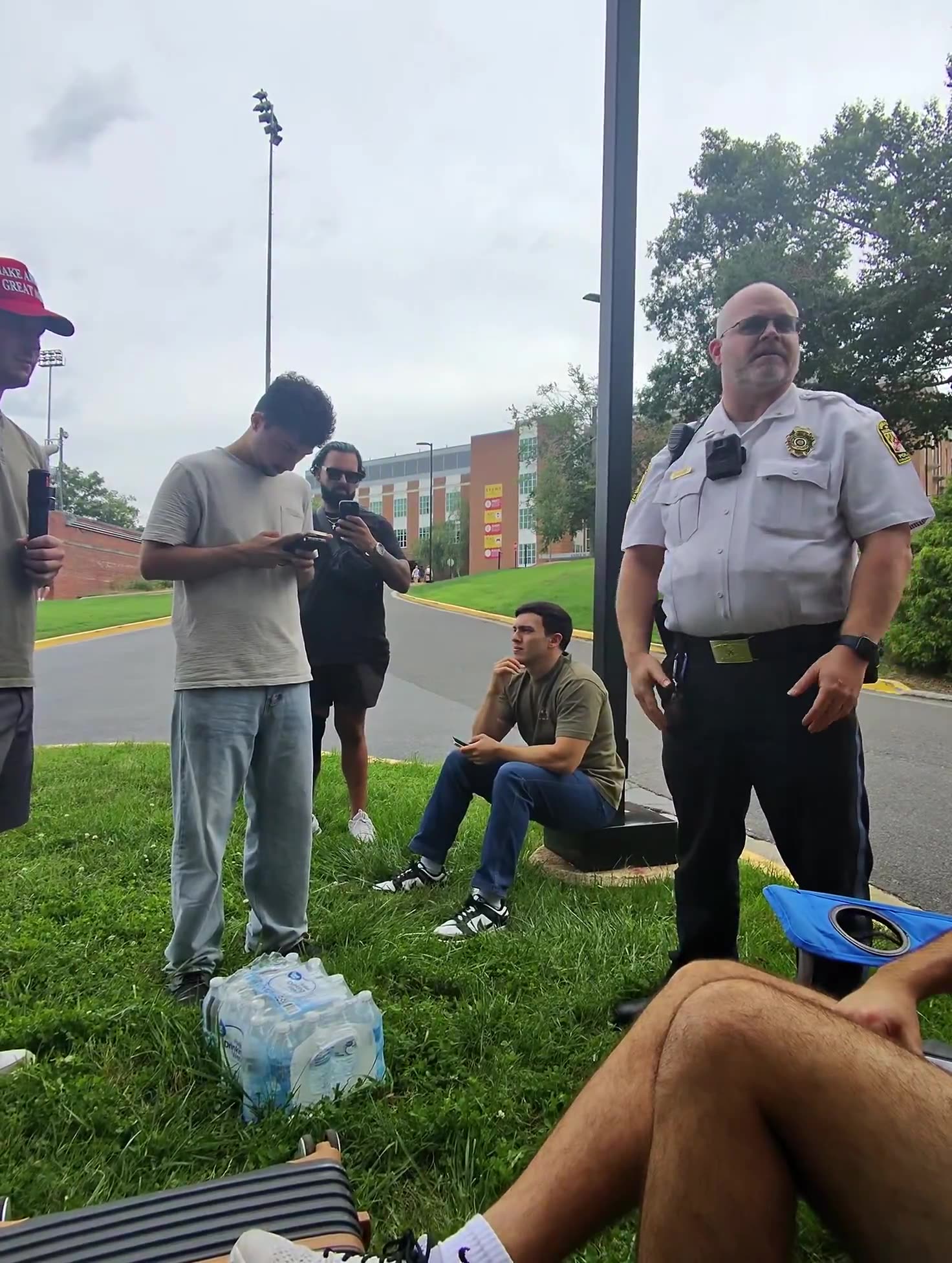 University of Maryland police officer says that the campus is dedicated to free speech