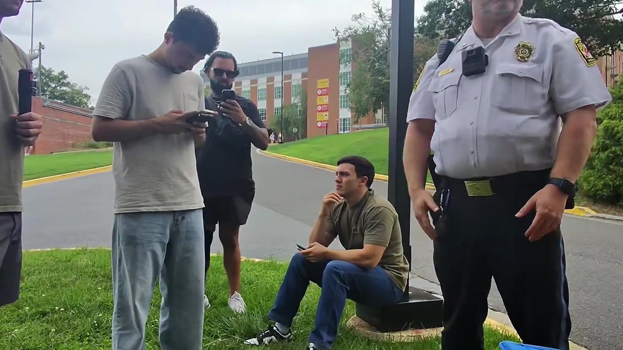 University of Maryland police officer says that the campus is dedicated to free speech