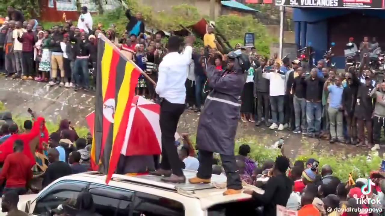 Ugandan presidential candidate Bobi Wine is on the campaign trail