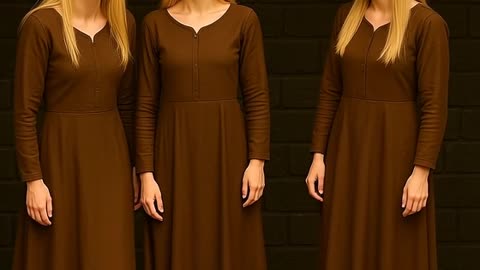 German triplets posing in medieval clothing