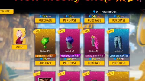 Free fire New 💥🎉 Mestry shop😱 free fire