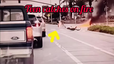 Teen runs red and gets hit