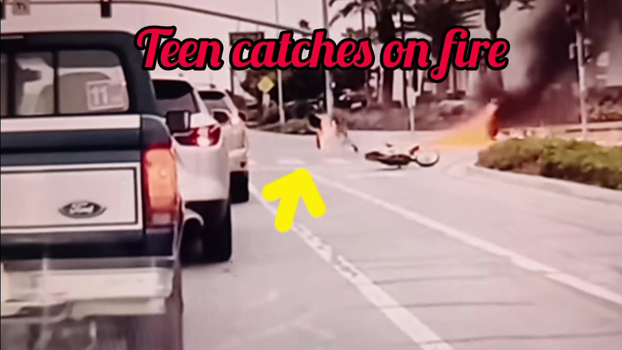 Teen runs red and gets hit