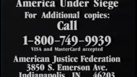 🚨⚠️AMERICA UNDER SIEGE - 1994 - American Justice Federation - Col Linda Thompson Documentary Movie