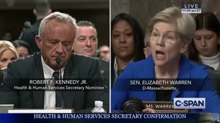 Liz Warren Loses It During RFK's Confirmation Hearing, Screams Into The Mic