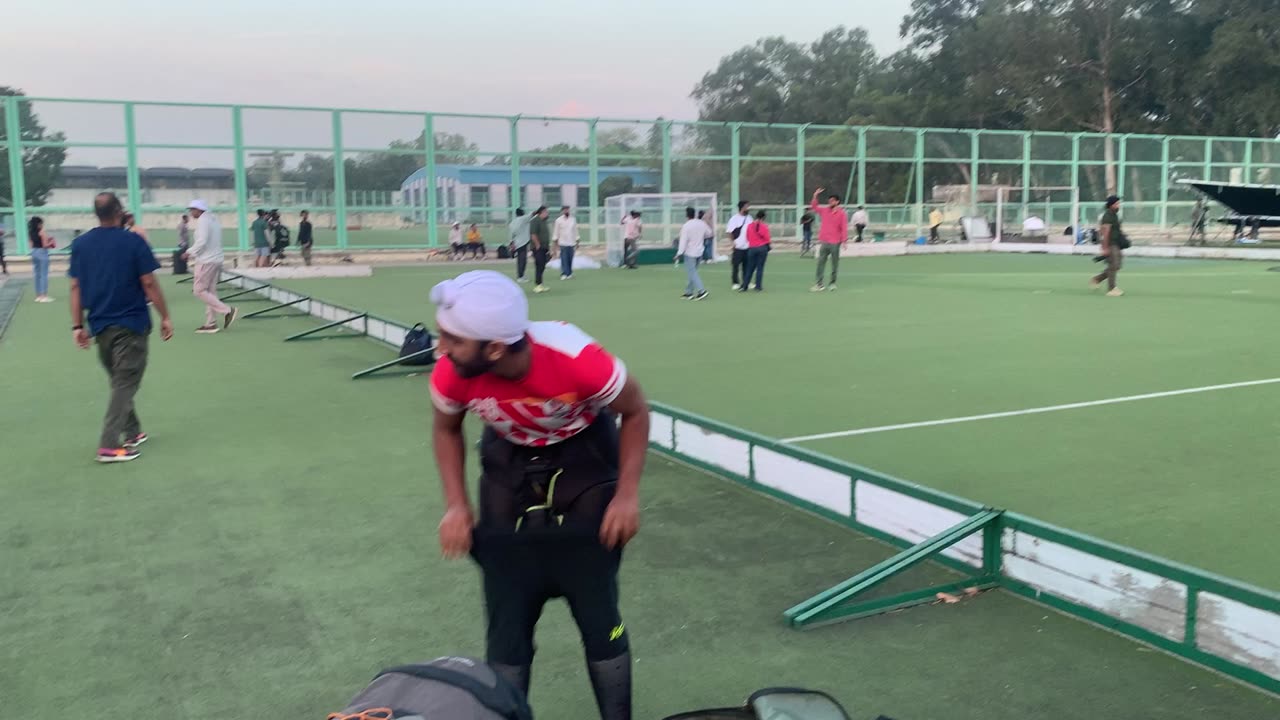 hockey india goalkeeper ready for match