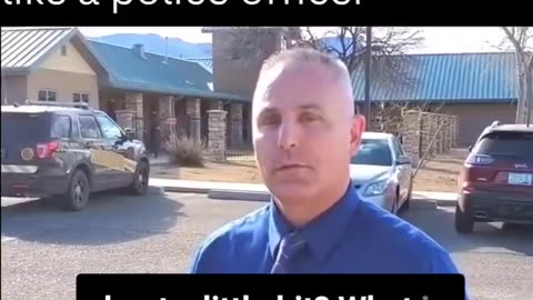 Man talks to police officer exactly how police speak to suspects. LEGEND