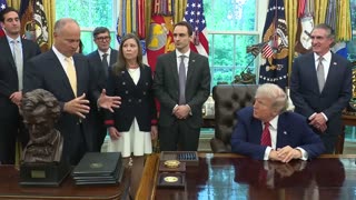 President Trump Signs Executive Orders in the Oval Office, May 23, 2025