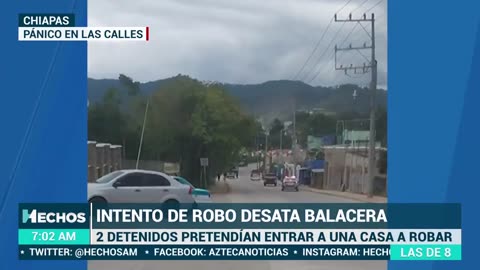 Robo termina en balacera | En Ocosingo, dos sujetos que intentaron robar una casa acabaron detenidos