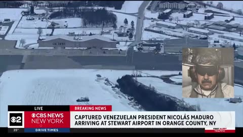 Nicolas Maduro and his wife just ARRIVED in New York the plane has landed at airport