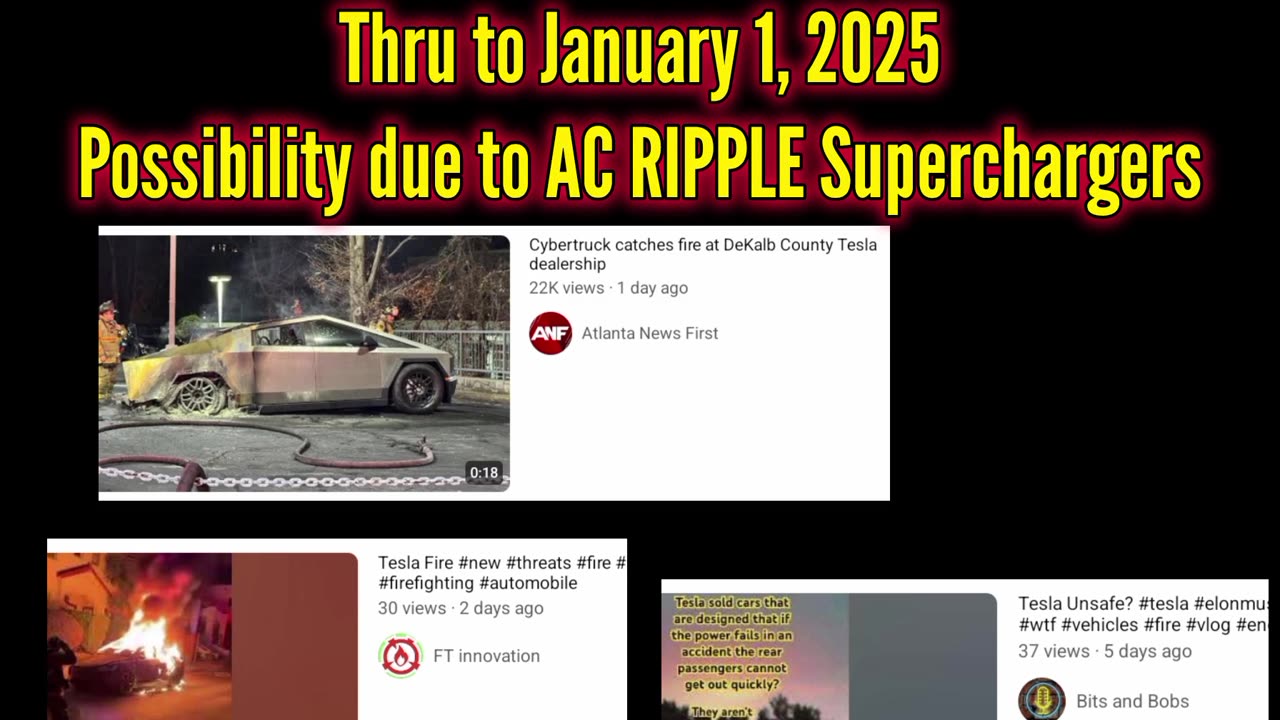 Tesla fires on YouTube after Dec 24, 2024