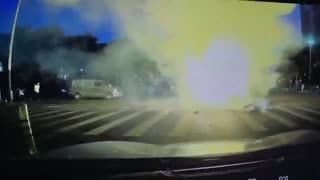 Chinese courier’s electric bicycle catches on fire