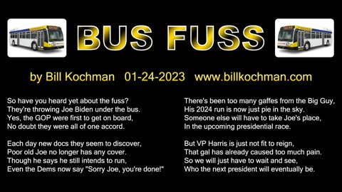 BUS FUSS -- an original song by Bill Kochman.