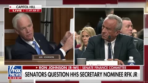 Sen. Johnson gets round of applause at RFK Jr. hearing