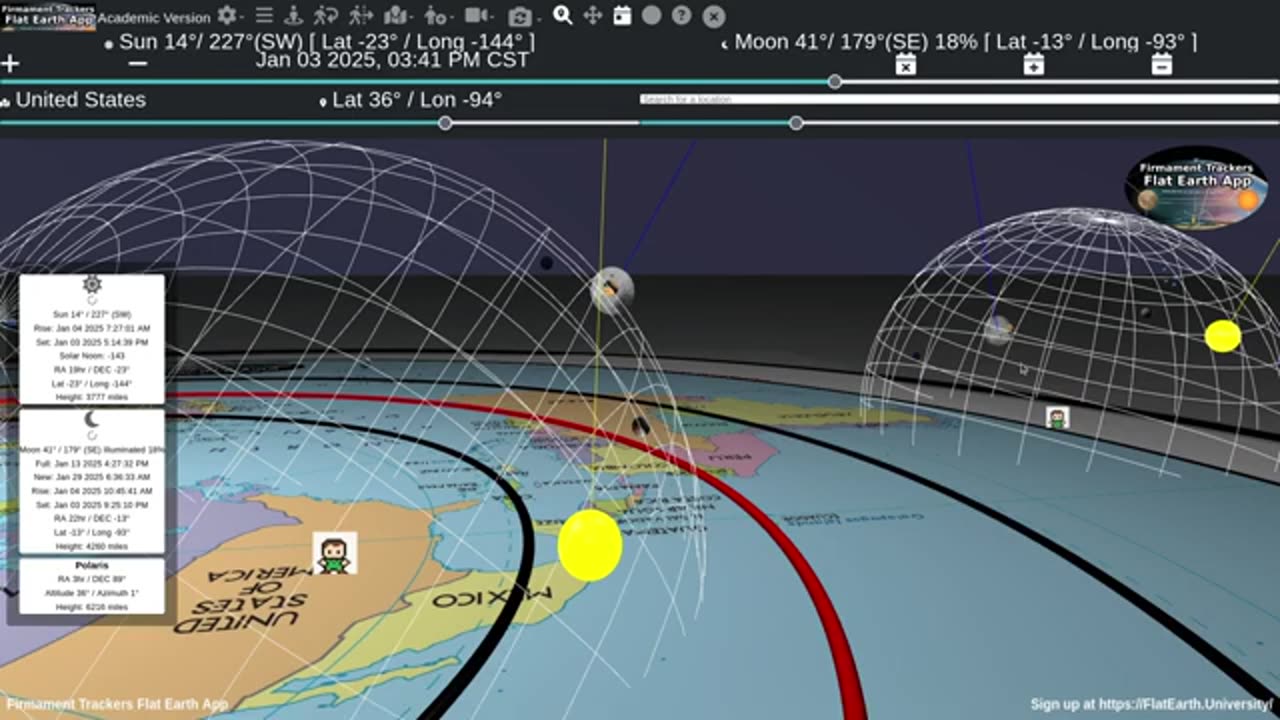 24hr Moon Predictions using Flat Earth Math with Observer-centric Calculations