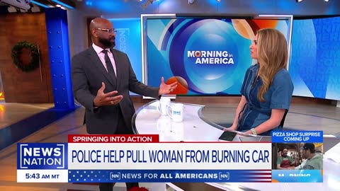 Portland police save woman from burning car | Morning in America