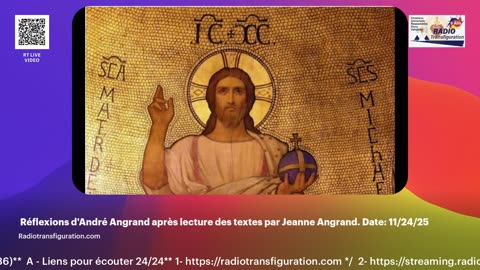 Réflexions d'André Angrand après lecture des textes par Jeanne Angrand. Date: 11/24/25