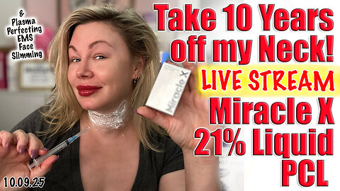 Live Take 10 Years Off my Neck Miracle X, Liquid PCL! ACeCosm.com and code Jessica10 Saves