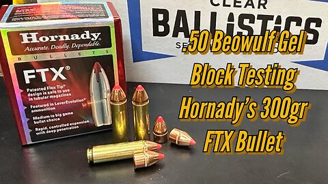 50 Beowulf 300gr FTX Ballistic Gel Block Testing the Hornady Bullet. 50cal Thumper Round