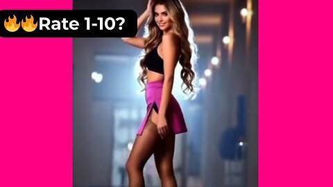 🔥 Rate Her Legs in This Pink Skirt & Stockings 1-10? 😍 Supermodel 4K