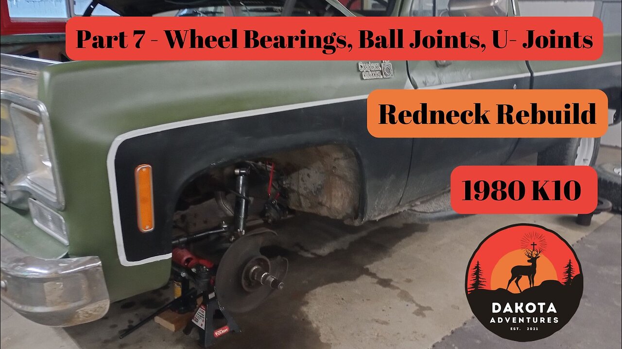 Square Body Chevy 1980 K10 - Part 7 - Wheel Bearings, Ball Joints, U-Joints