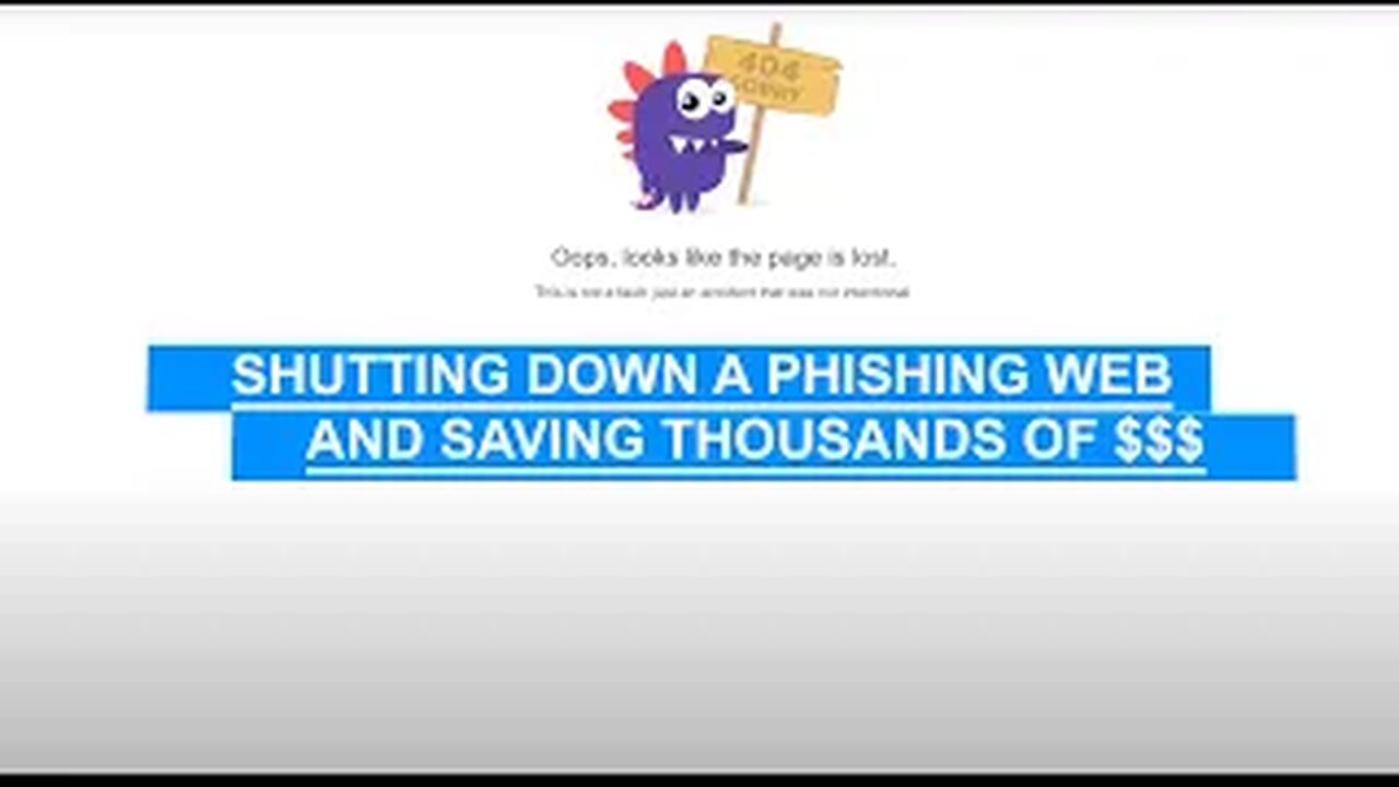 [OLD-CONTENT] shutting down a phishing scam website :D