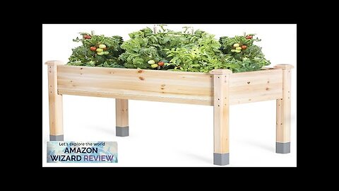 MIXC Wooden Raised Garden Bed with Legs 48”L X 24”W Elevated Reinforced Review