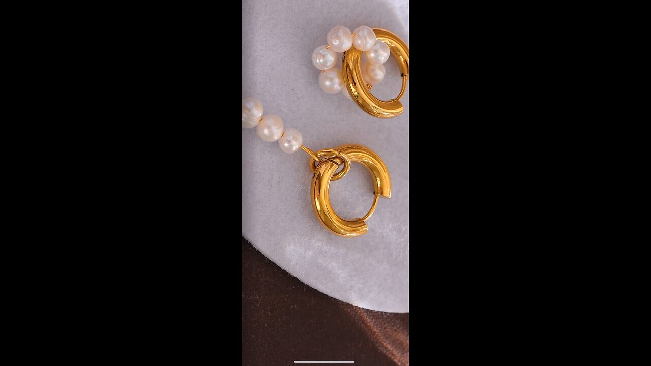 Gold plated earrings