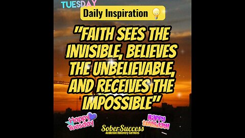 🗣FAITH Makes The Impossible Possible‼️🙏 #DailyInspiration #MorningQuote #SoberCoach #Quotes